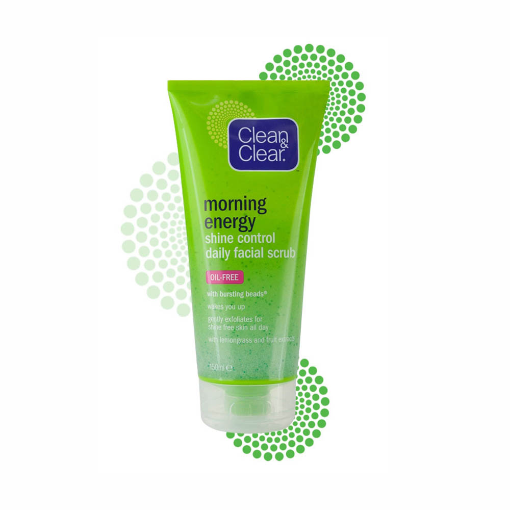 Clean & Clear Morning Energy Shine Control Daily Facial Scrub 150ml - Image 2