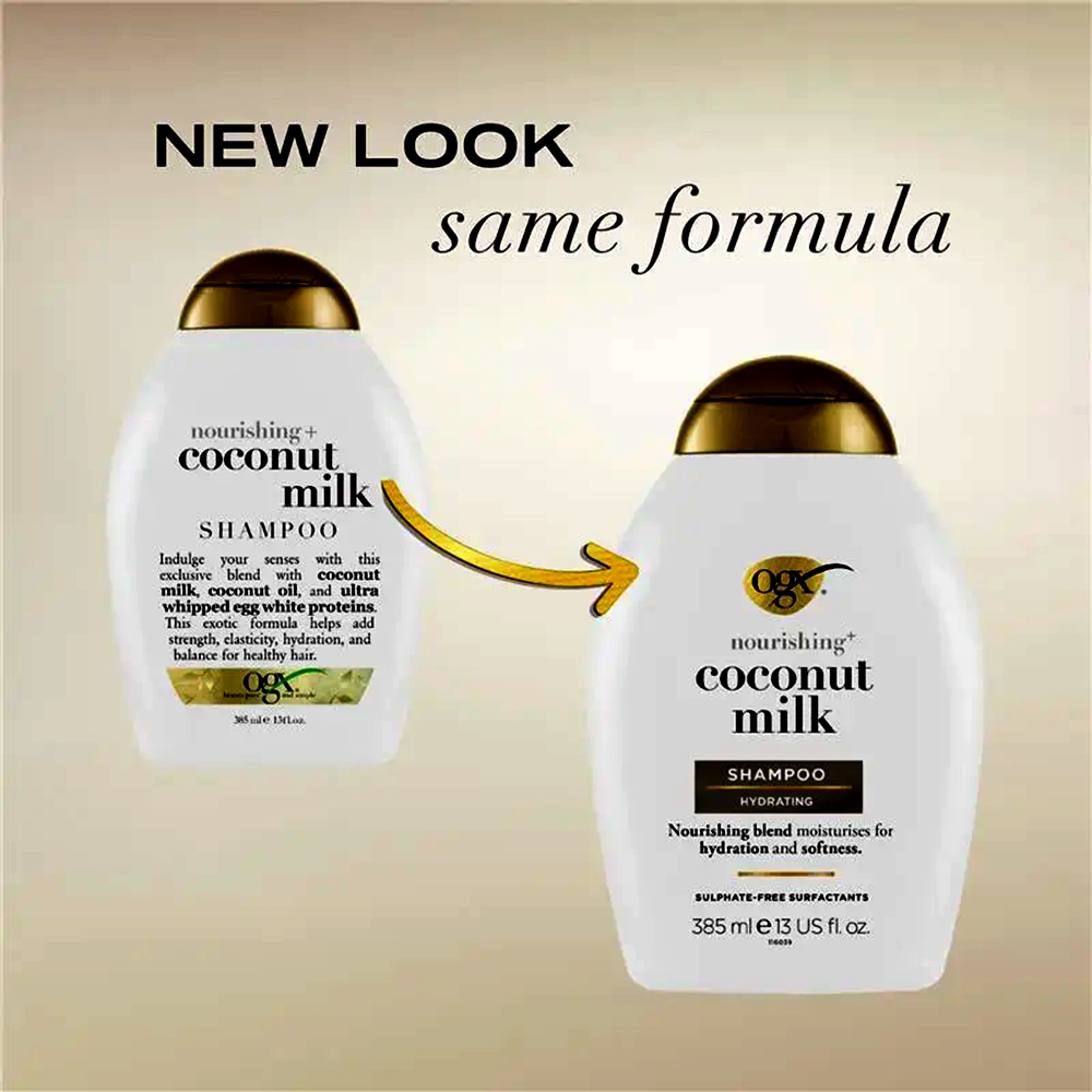 Ogx Nourishing Coconut Milk Shampoo 385ml - Image 2