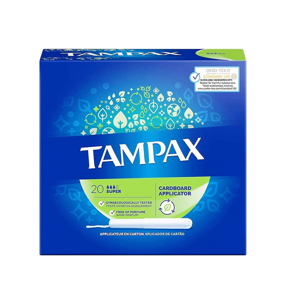 Tampax Cardboard Applicator Super Tampons (20 Pcs) Daily Beauty Mall