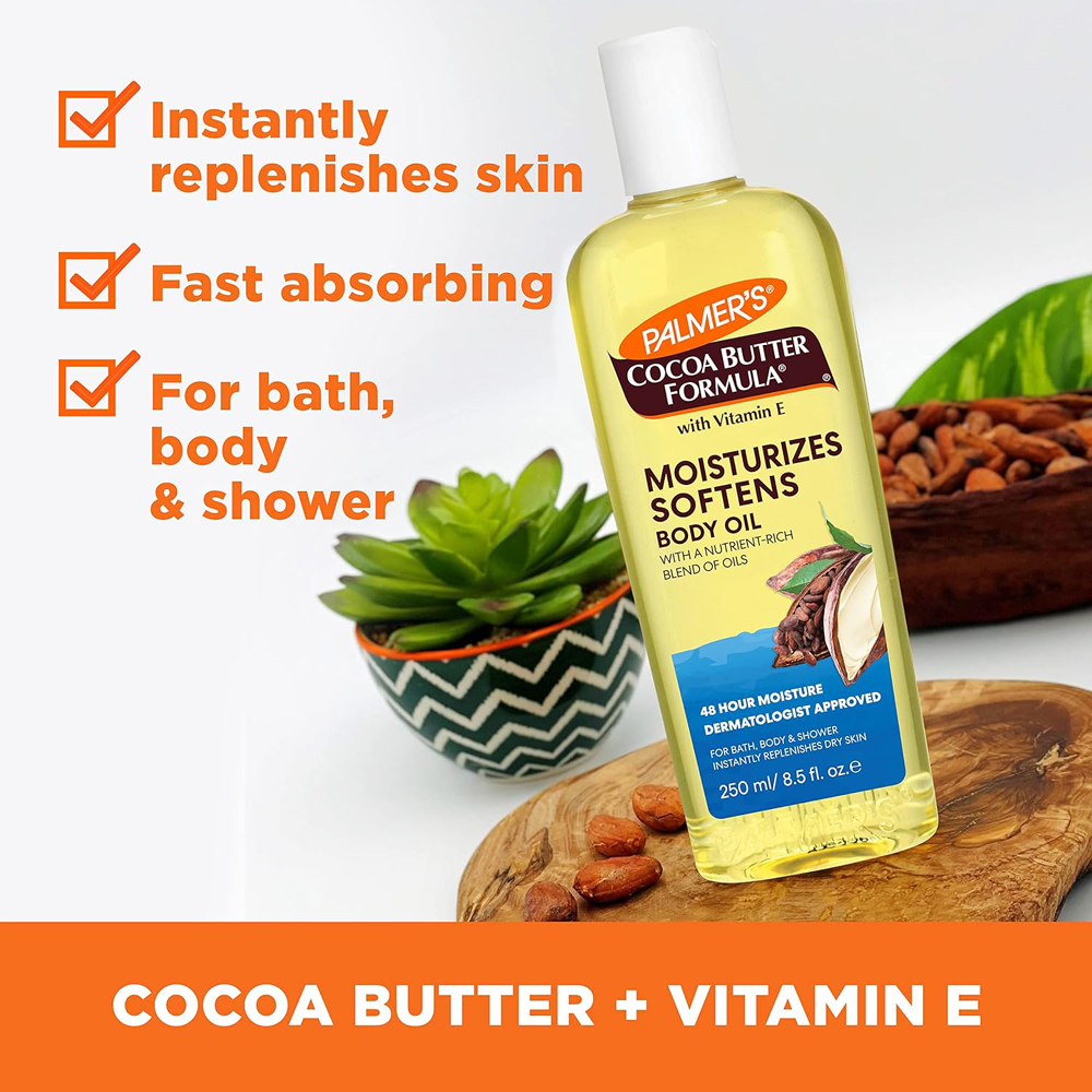 Palmer's Cocoa Butter Formula Moisturizes Softens Body Oil 250ml - Image 4