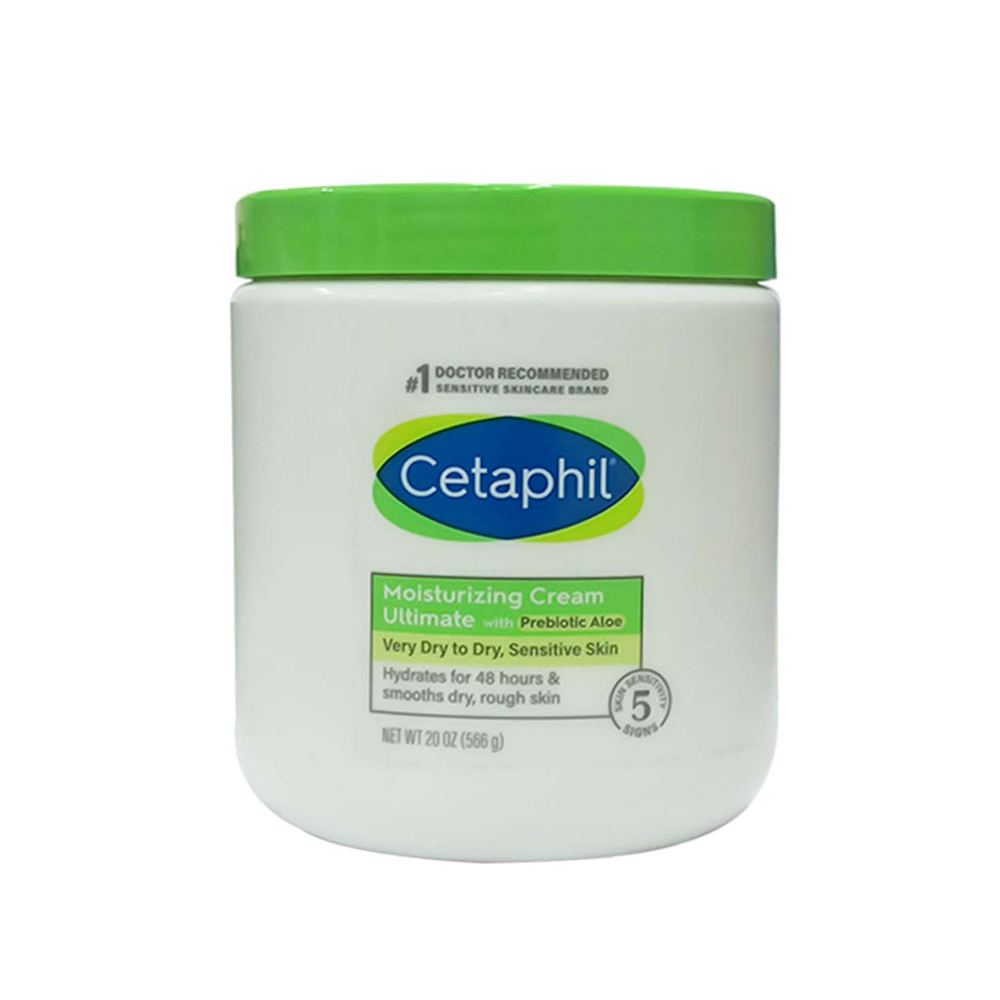Cetaphil Moisturizing Cream Ultimate With Prebiotic Aloe (Dry, Sensitive Skin) 566g