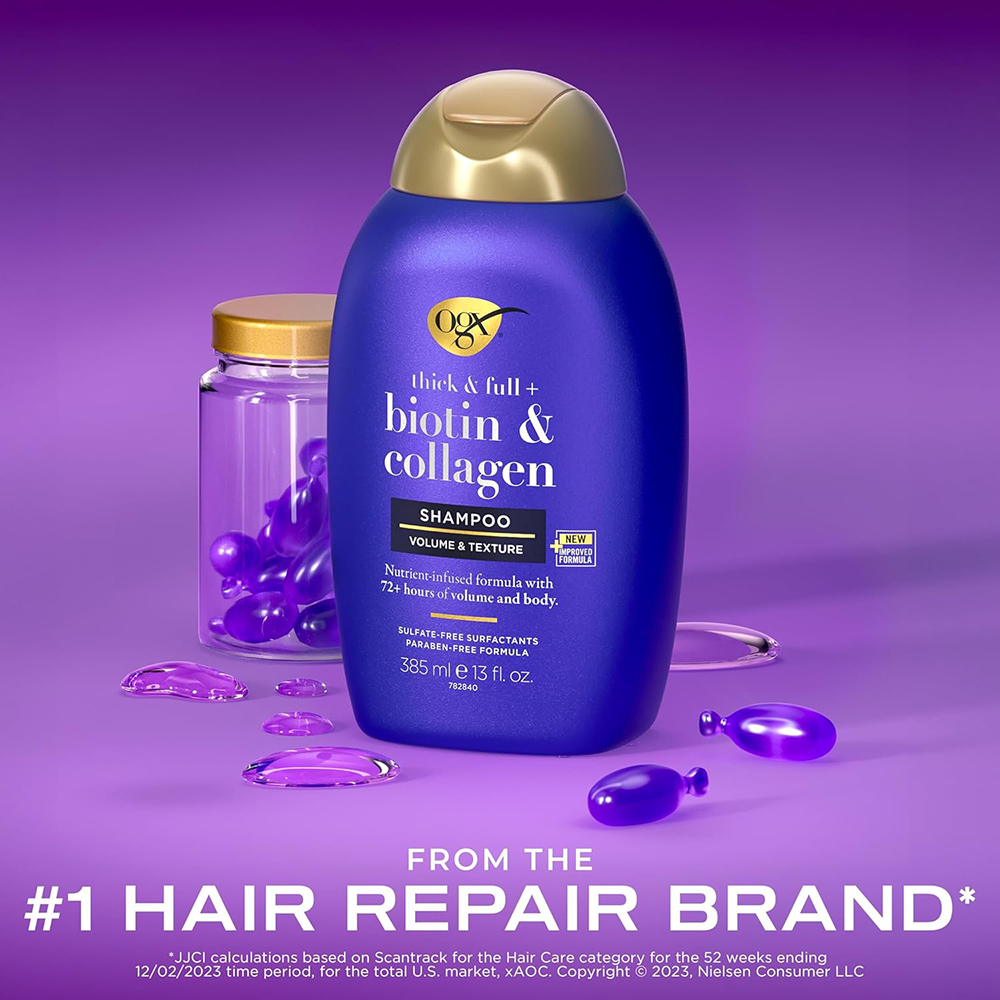 Ogx Thick & Full+ Biotin and Collagen Shampoo 385ml - Image 5
