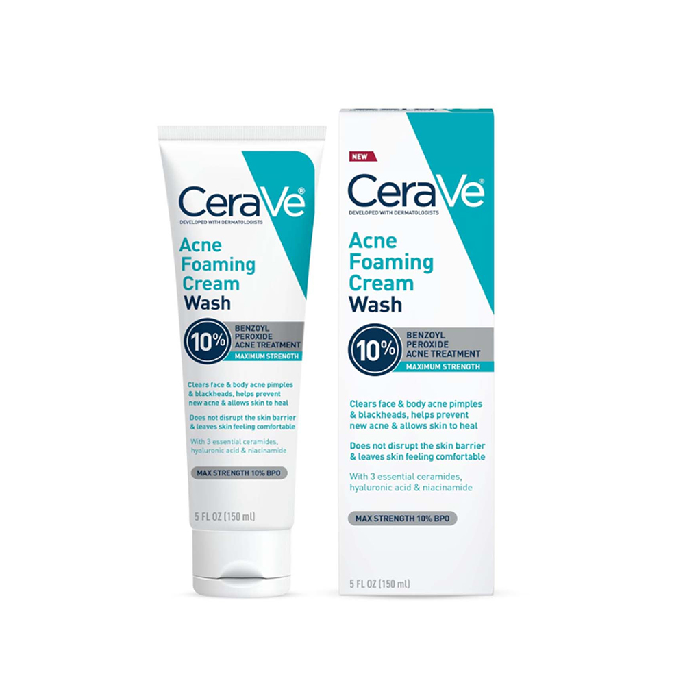 Cerave 10% Benzoyl Peroxide Acne Foaming Cream Wash 150ml