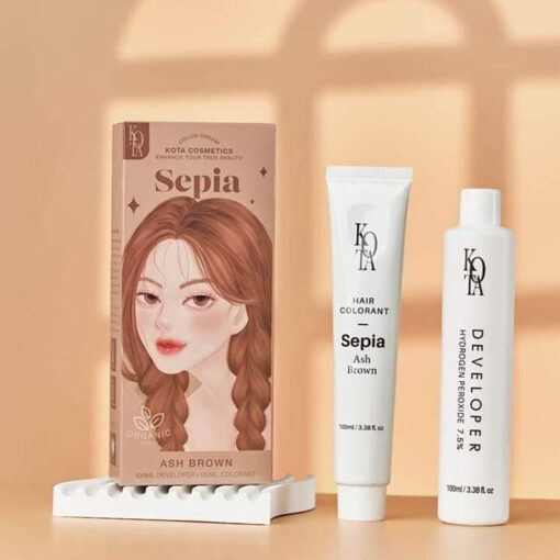 Kota Natural Sepia Permanent Hair Color Cream (Ash Brown) - Image 2