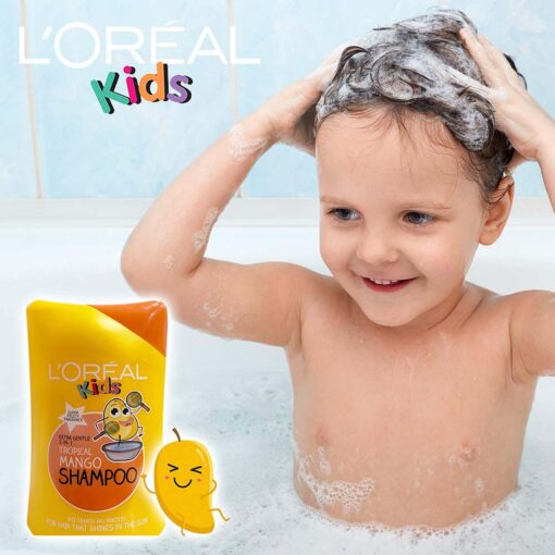 Loreal Kids Extra Gentle 2in1 Tropical Mango Shampoo 250ml - Image 2