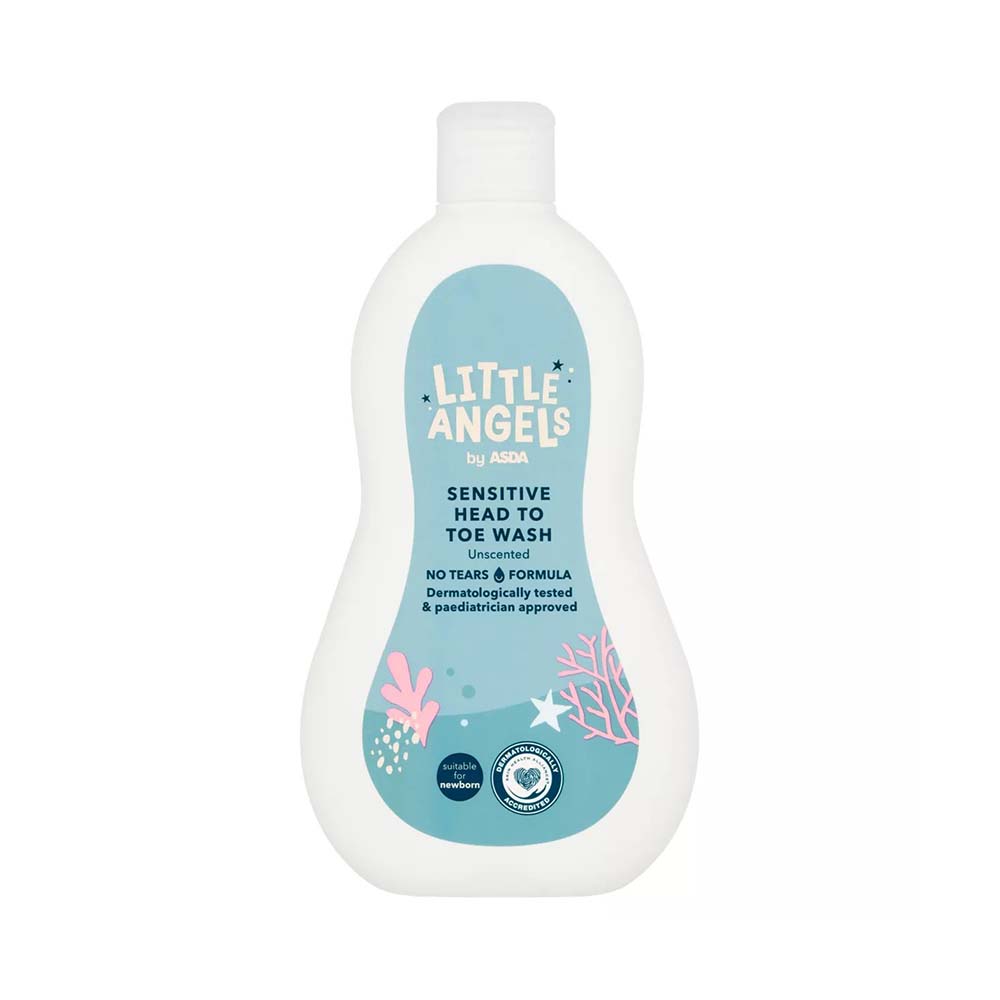 Asda Little Angels Sensitive Head to Toe Wash (Unscented) 500ml