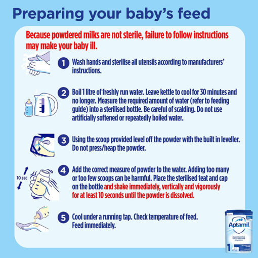 Aptamil 1 First Baby Milk Formula (From Birth) 800g - Image 3