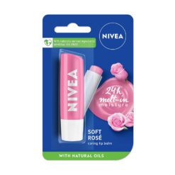 Nivea 24h Melt-in Moisture Caring Lip Balm (Soft Rose) 4.8g